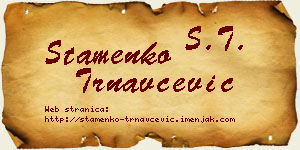Stamenko Trnavčević vizit kartica